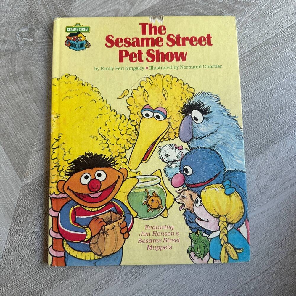 The Sesame Street Pet Show Hardcover Book Club Book 1980